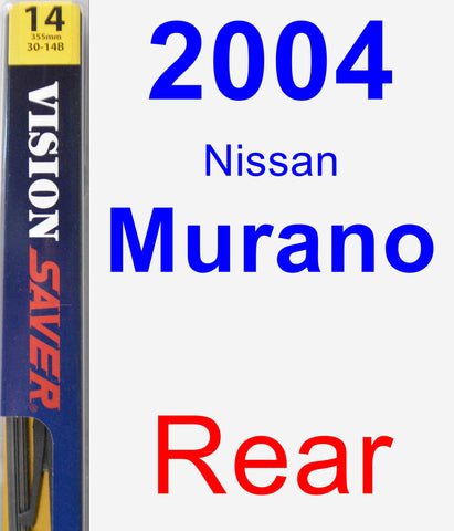 Rear Wiper Blade for 2004 Nissan Murano - Rear