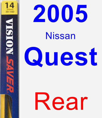 Rear Wiper Blade for 2005 Nissan Quest - Rear