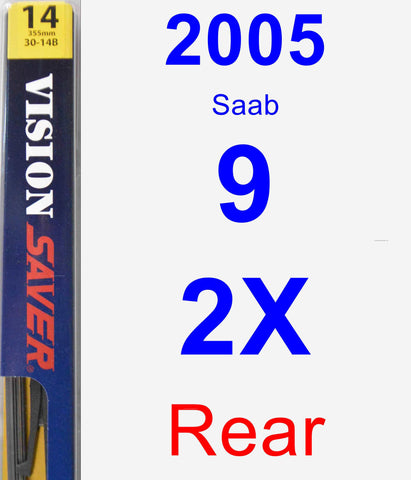 Rear Wiper Blade for 2005 Saab 9-2X - Rear