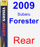 Rear Wiper Blade for 2009 Subaru Forester - Rear