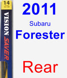 Rear Wiper Blade for 2011 Subaru Forester - Rear