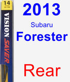 Rear Wiper Blade for 2013 Subaru Forester - Rear