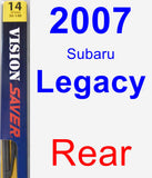 Rear Wiper Blade for 2007 Subaru Legacy - Rear