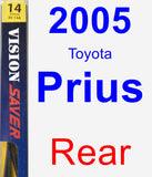 Rear Wiper Blade for 2005 Toyota Prius - Rear