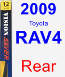 Rear Wiper Blade for 2009 Toyota RAV4 - Rear