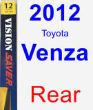 Rear Wiper Blade for 2012 Toyota Venza - Rear