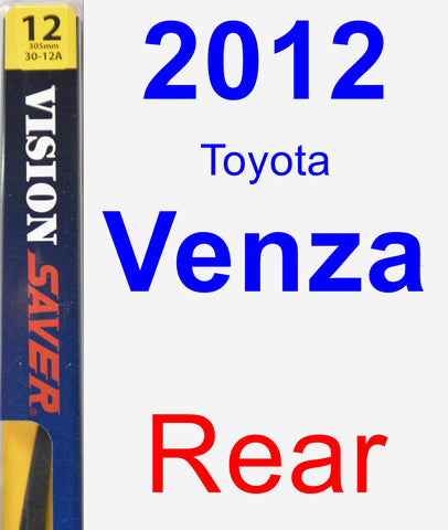 Rear Wiper Blade for 2012 Toyota Venza - Rear