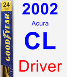 Driver Wiper Blade for 2002 Acura CL - Premium