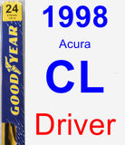 Driver Wiper Blade for 1998 Acura CL - Premium