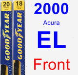 Front Wiper Blade Pack for 2000 Acura EL - Premium