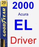 Driver Wiper Blade for 2000 Acura EL - Premium