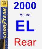 Rear Wiper Blade for 2000 Acura EL - Premium