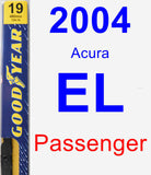 Passenger Wiper Blade for 2004 Acura EL - Premium