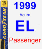 Passenger Wiper Blade for 1999 Acura EL - Premium