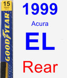 Rear Wiper Blade for 1999 Acura EL - Premium