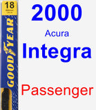 Passenger Wiper Blade for 2000 Acura Integra - Premium