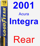 Rear Wiper Blade for 2001 Acura Integra - Premium