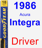 Driver Wiper Blade for 1986 Acura Integra - Premium