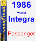 Passenger Wiper Blade for 1986 Acura Integra - Premium