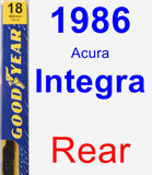 Rear Wiper Blade for 1986 Acura Integra - Premium