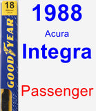 Passenger Wiper Blade for 1988 Acura Integra - Premium