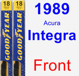 Front Wiper Blade Pack for 1989 Acura Integra - Premium