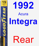 Rear Wiper Blade for 1992 Acura Integra - Premium