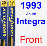 Front Wiper Blade Pack for 1993 Acura Integra - Premium
