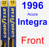 Front Wiper Blade Pack for 1996 Acura Integra - Premium