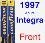 Front Wiper Blade Pack for 1997 Acura Integra - Premium