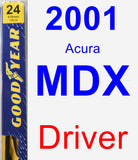 Driver Wiper Blade for 2001 Acura MDX - Premium