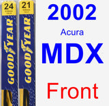 Front Wiper Blade Pack for 2002 Acura MDX - Premium