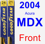 Front Wiper Blade Pack for 2004 Acura MDX - Premium