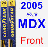 Front Wiper Blade Pack for 2005 Acura MDX - Premium