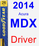 Driver Wiper Blade for 2014 Acura MDX - Premium