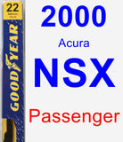 Passenger Wiper Blade for 2000 Acura NSX - Premium