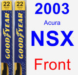 Front Wiper Blade Pack for 2003 Acura NSX - Premium