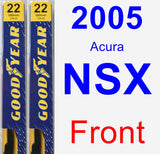 Front Wiper Blade Pack for 2005 Acura NSX - Premium