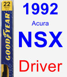 Driver Wiper Blade for 1992 Acura NSX - Premium
