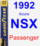Passenger Wiper Blade for 1992 Acura NSX - Premium