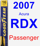 Passenger Wiper Blade for 2007 Acura RDX - Premium