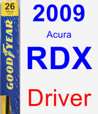 Driver Wiper Blade for 2009 Acura RDX - Premium