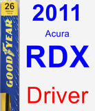Driver Wiper Blade for 2011 Acura RDX - Premium