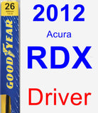 Driver Wiper Blade for 2012 Acura RDX - Premium
