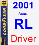 Driver Wiper Blade for 2001 Acura RL - Premium