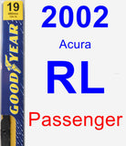 Passenger Wiper Blade for 2002 Acura RL - Premium