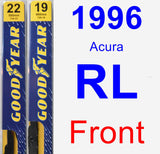Front Wiper Blade Pack for 1996 Acura RL - Premium
