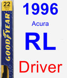 Driver Wiper Blade for 1996 Acura RL - Premium