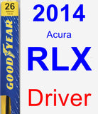 Driver Wiper Blade for 2014 Acura RLX - Premium