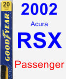 Passenger Wiper Blade for 2002 Acura RSX - Premium